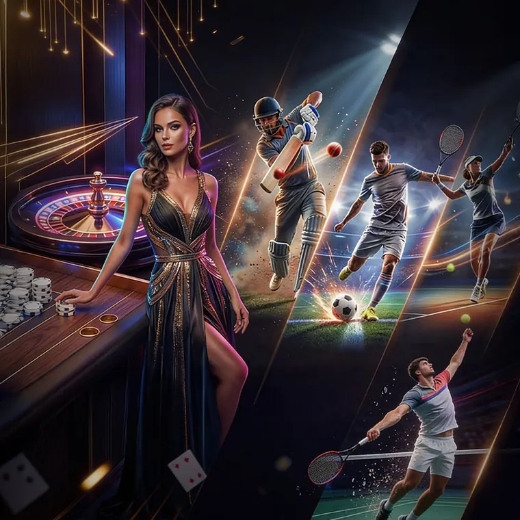 Elegant baccarat table with cards and chips, highlighting the simplicity and strategic bets on helptowin